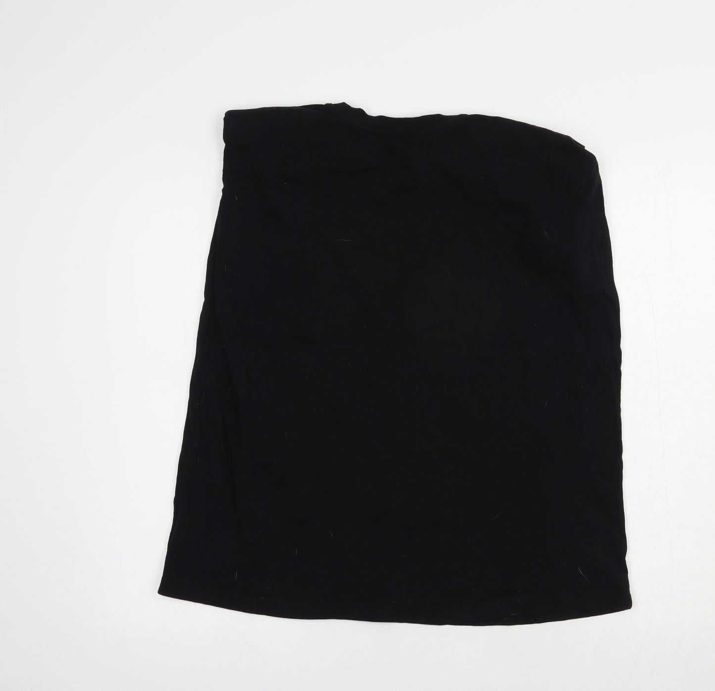F&F Womens Black  Cotton Basic T-Shirt Size 16 Crew Neck