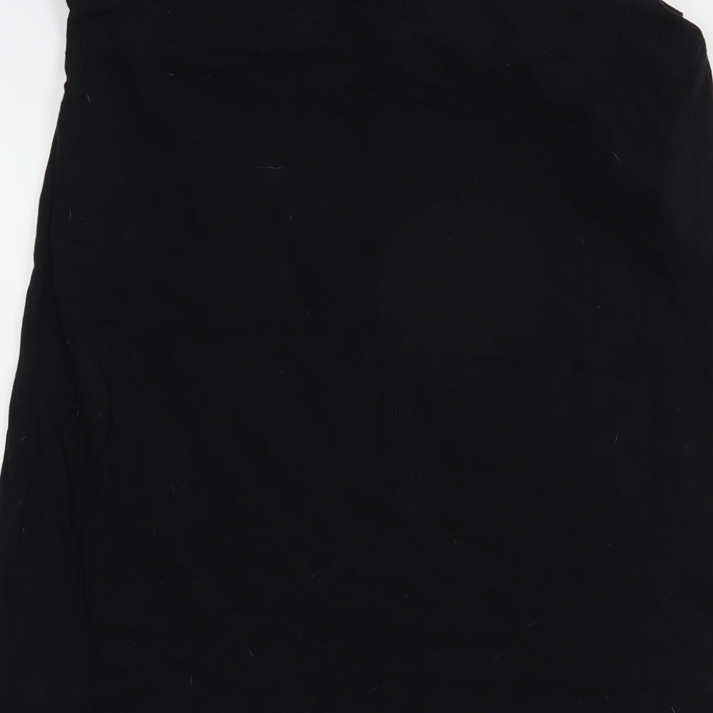 F&F Womens Black  Cotton Basic T-Shirt Size 16 Crew Neck