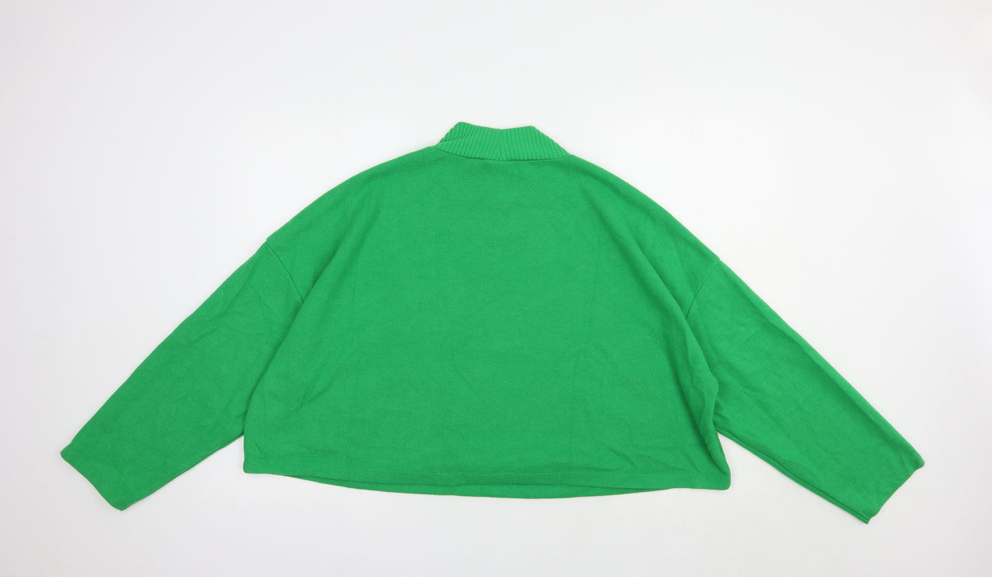 ASOS Womens Green High Neck  Polyester Pullover Jumper Size 18   - Cropped