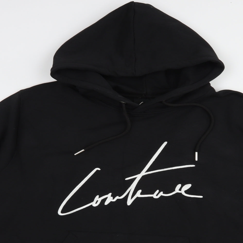 The Couture Club Womens Black  Cotton Pullover Hoodie Size XL  Pullover