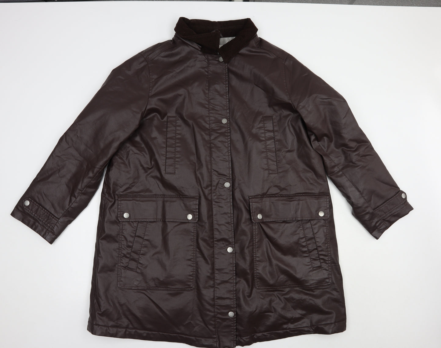Per Una Womens Brown   Pea Coat Coat Size XL  Zip