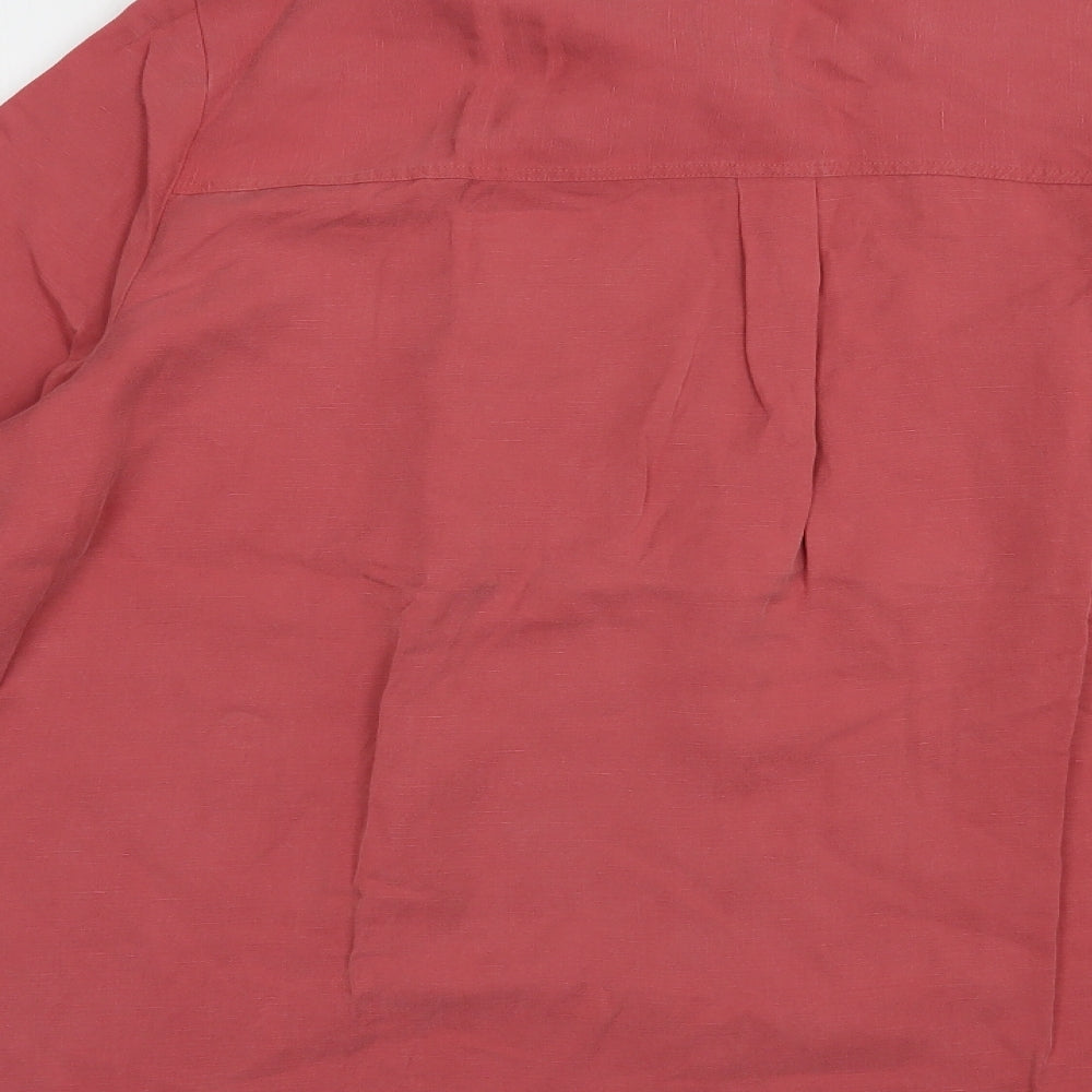 F&F Womens Pink  Lyocell Basic Button-Up Size 22 Collared