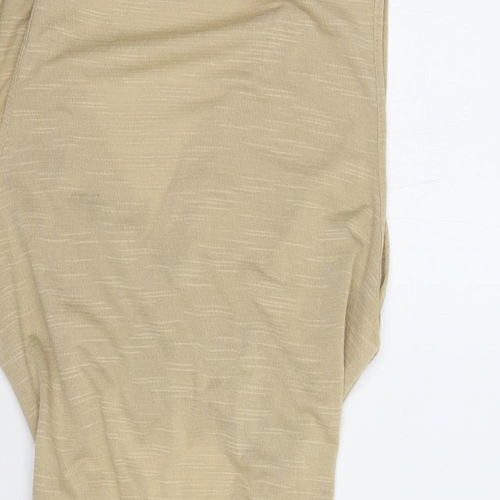 I Saw It F Womens Beige  Polyester Mini  Size 12  Collared Pullover