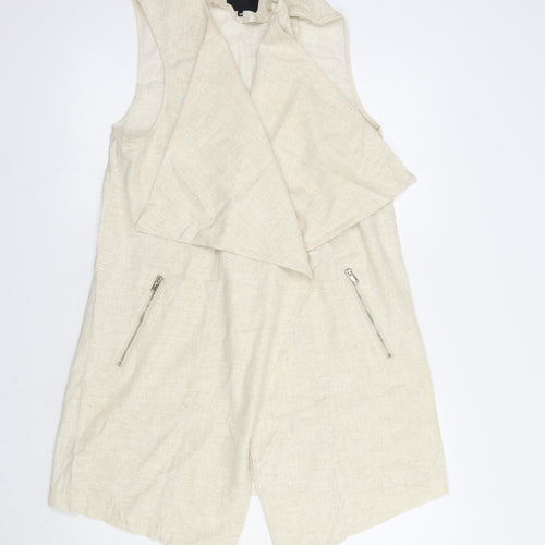 New Look Womens Beige   Jacket Waistcoat Size 12