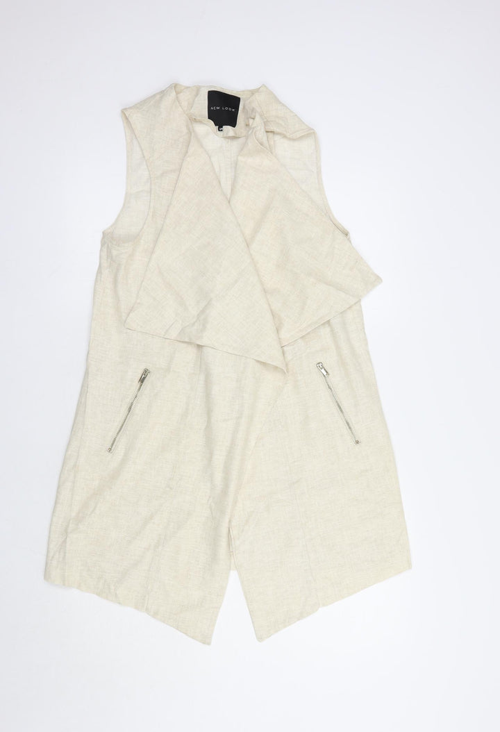 New Look Womens Beige Jacket Waistcoat Size 12