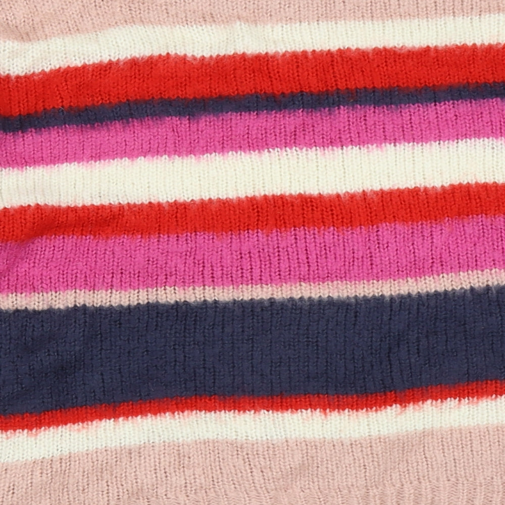 George Womens Multicoloured Round Neck Striped Acrylic Pullover Jumper Size XL   - Size 20-22