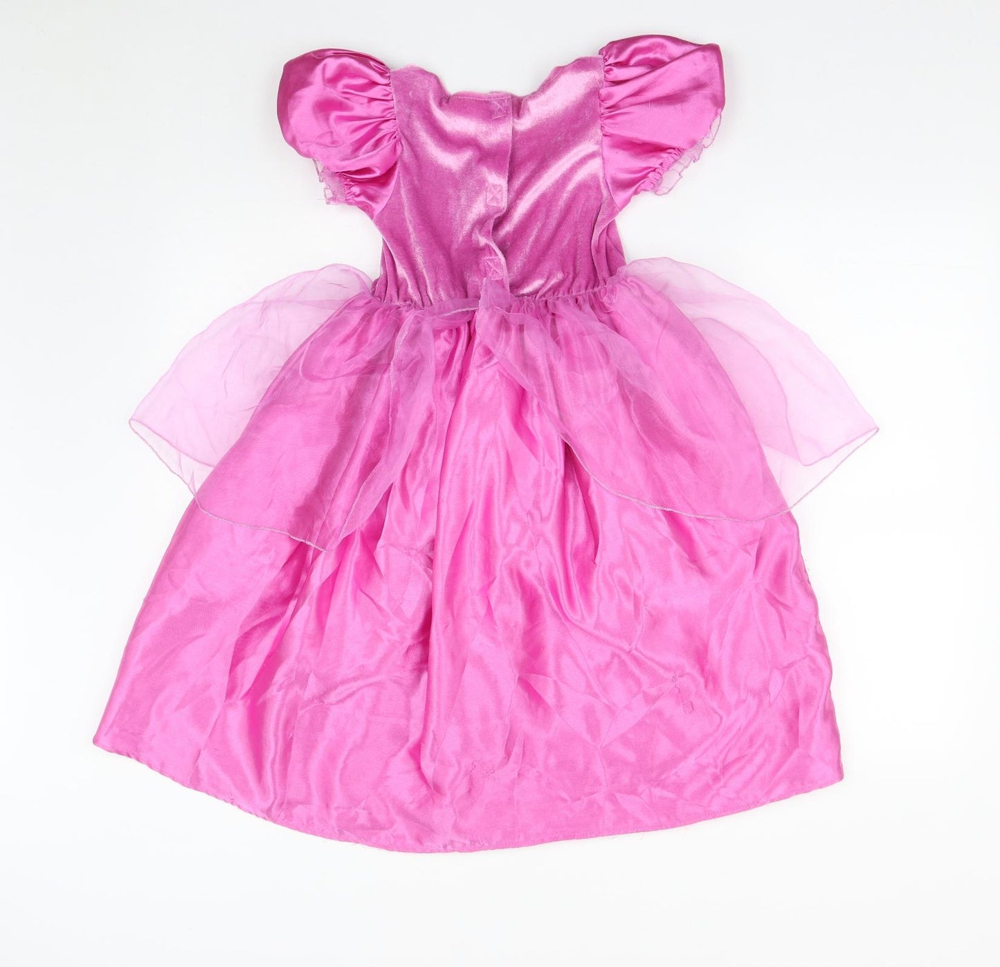 Matalan Girls Pink  Polyester Ball Gown  Size 6-7 Years  Round Neck Hook & Loop - princess fancy dress
