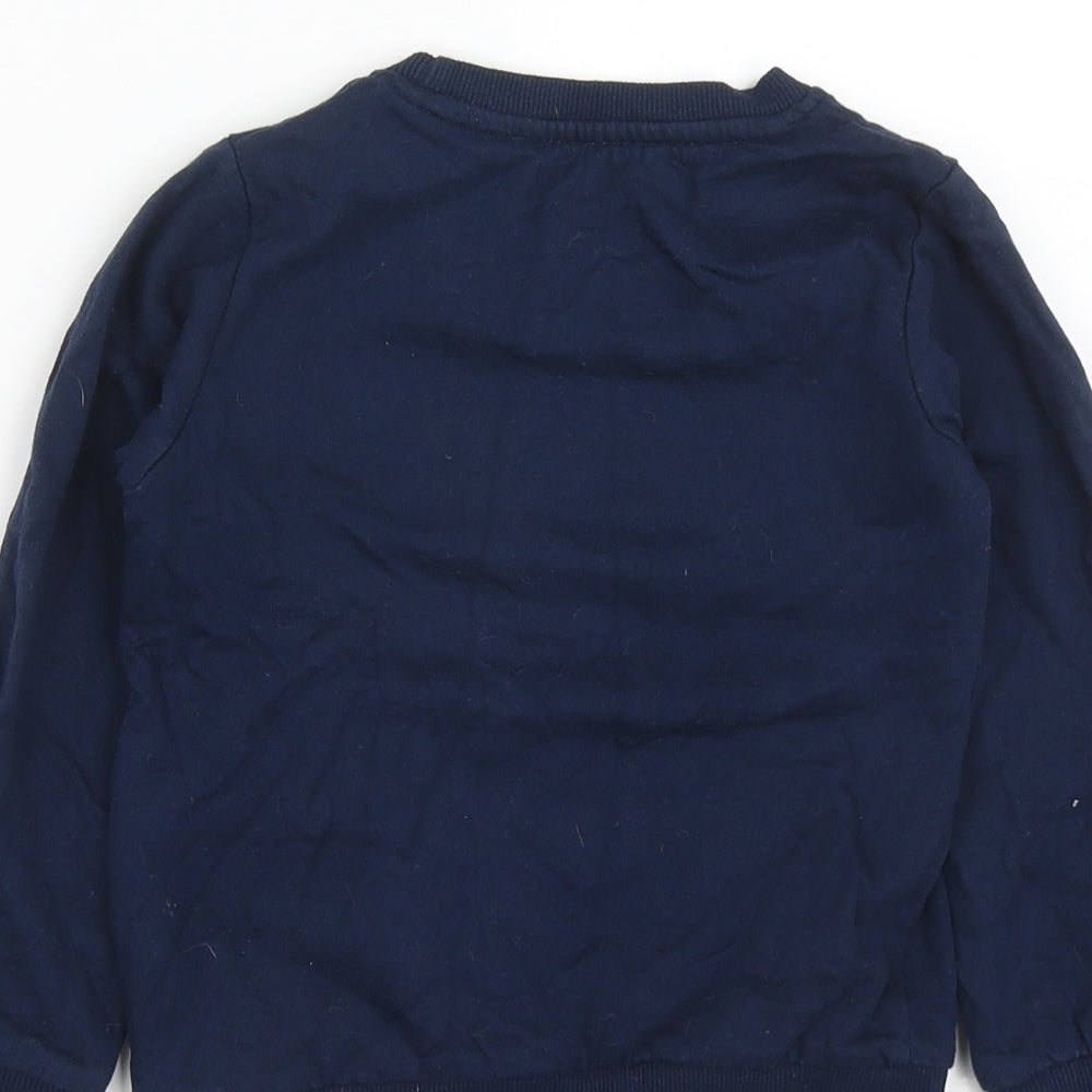 Character.Com Girls Blue  Cotton Pullover Sweatshirt Size 6 Years   - Frozen 2