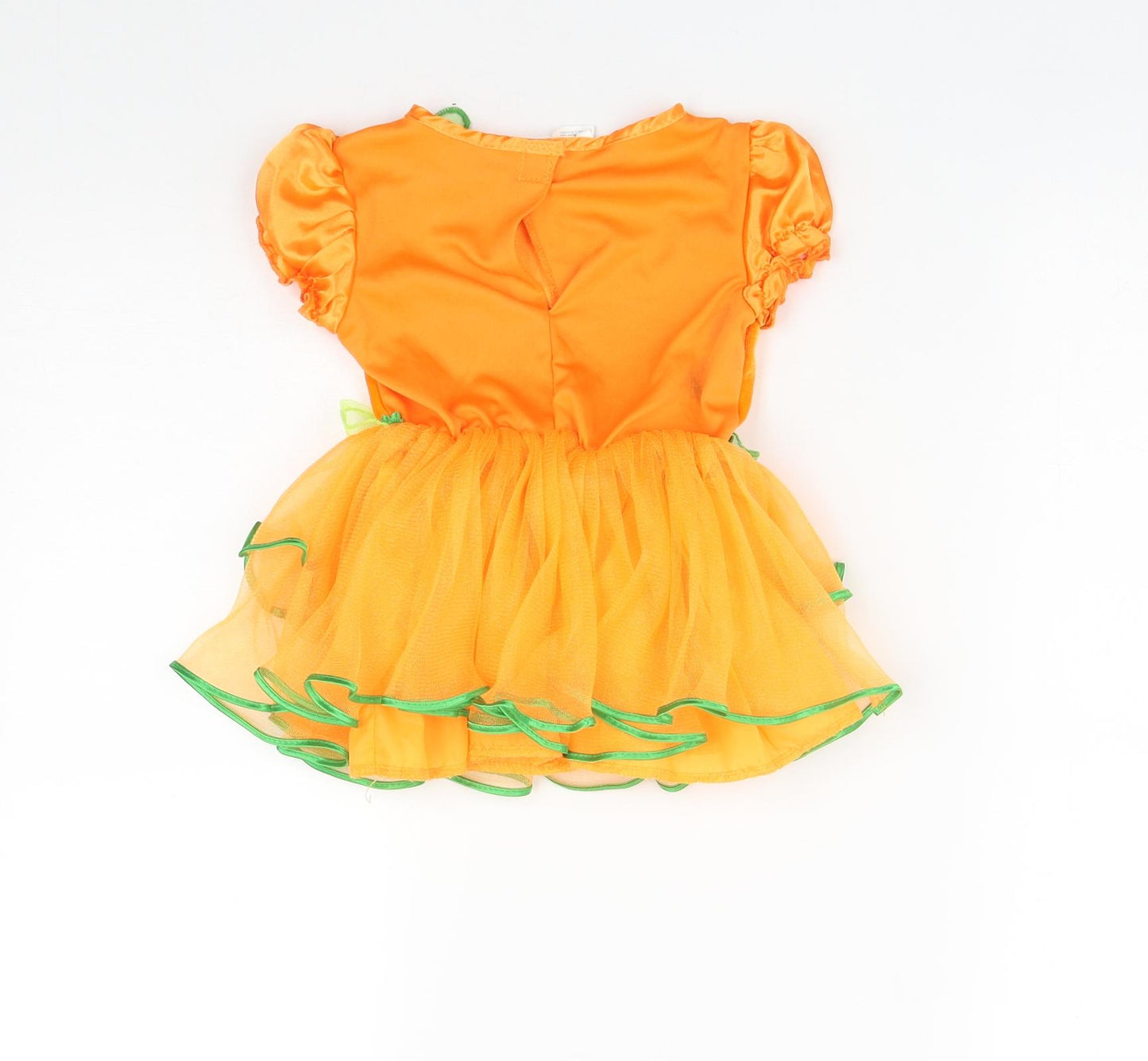 Halloween scream Girls Orange  Polyester Tutu Dress  Size 18-24 Months  Roll Neck Hook & Loop - Halloween Fancy Dress