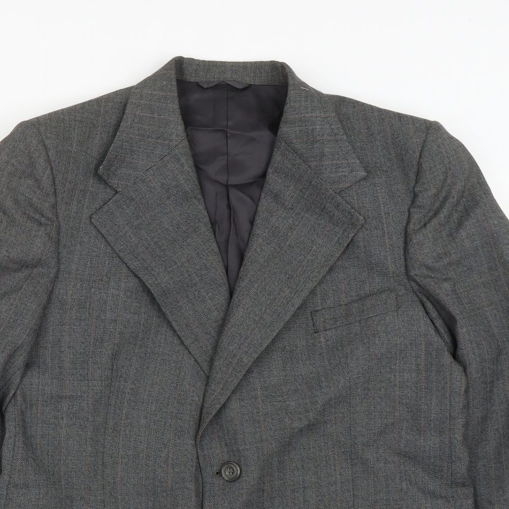 Burton Mens Grey  Polyester Jacket Suit Jacket Size 42