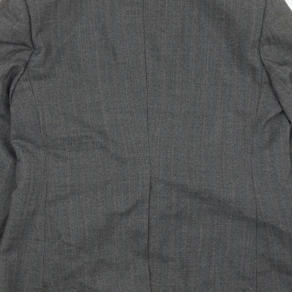 Burton Mens Grey  Polyester Jacket Suit Jacket Size 42