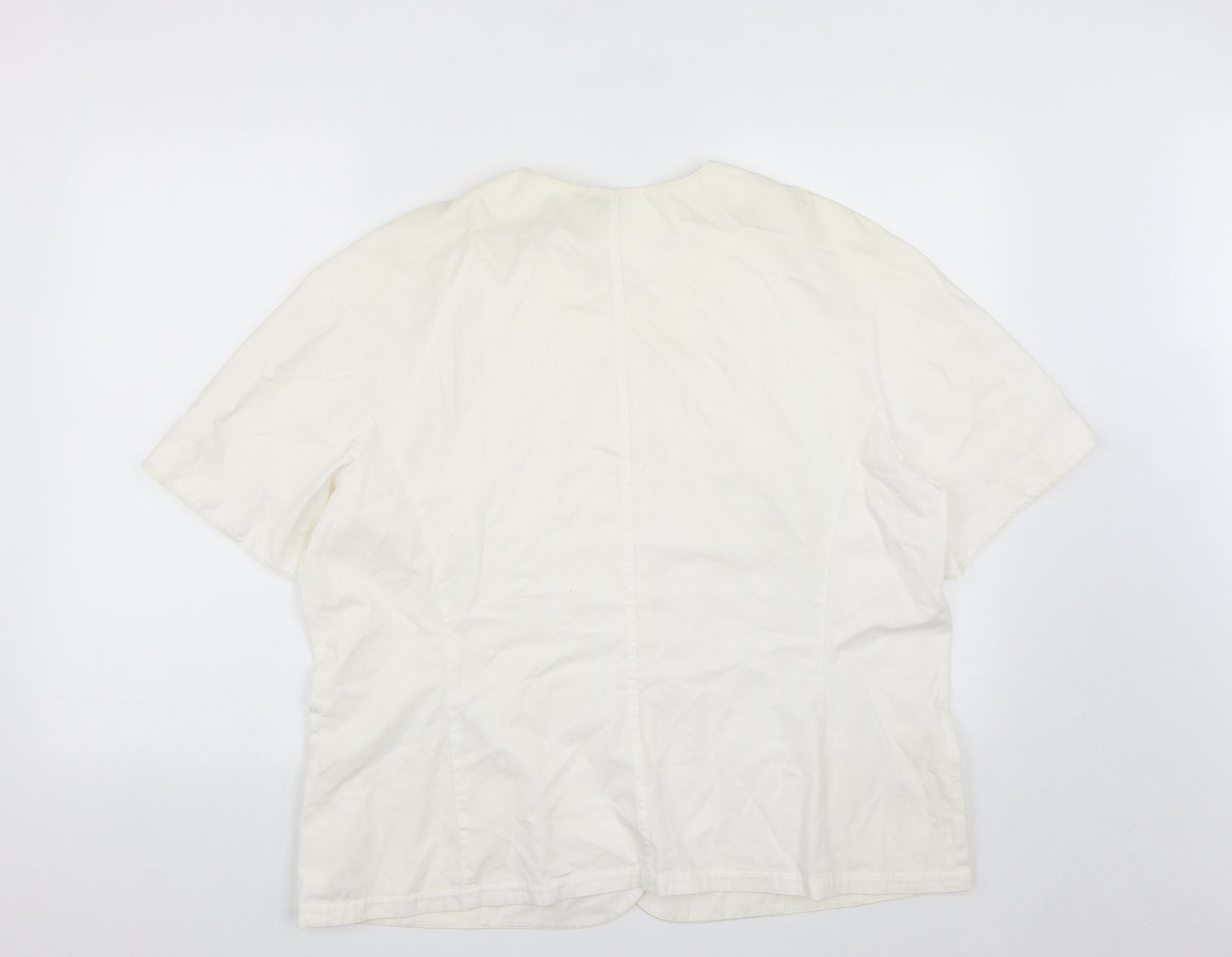 ara Womens White   Jacket  Size 10  Button
