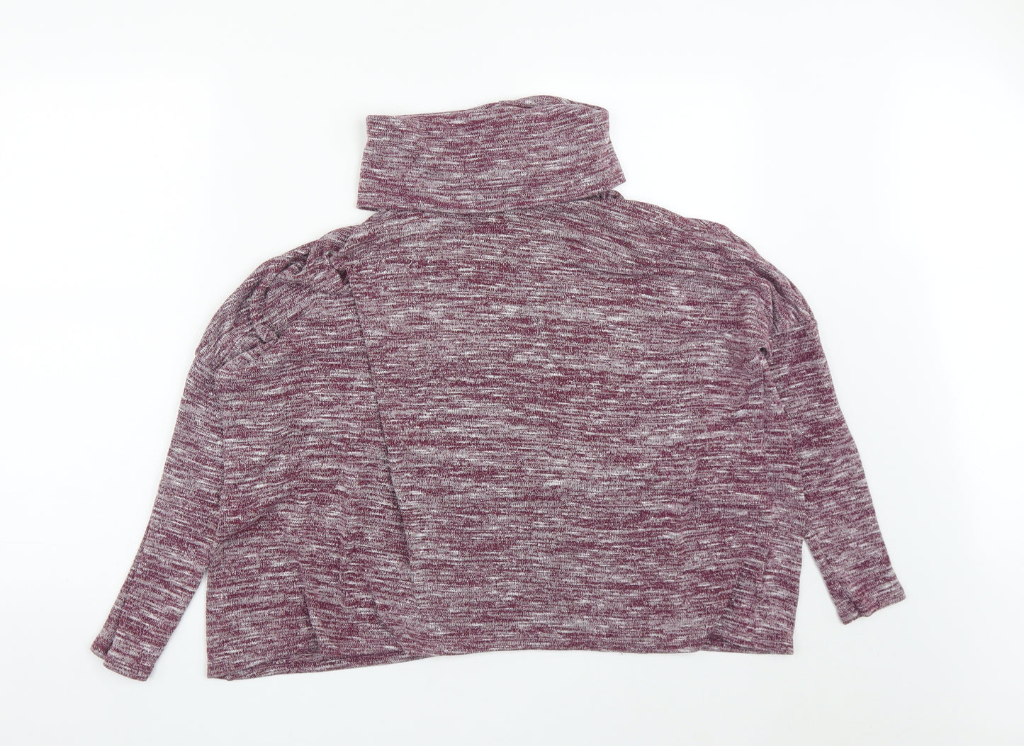 Atmosphere Womens Purple Roll Neck  Polyester Pullover Jumper Size M