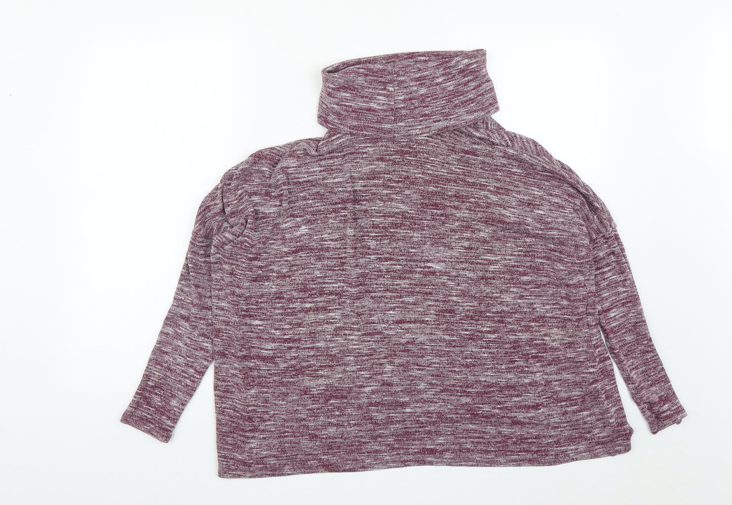 Atmosphere Womens Purple Roll Neck  Polyester Pullover Jumper Size M