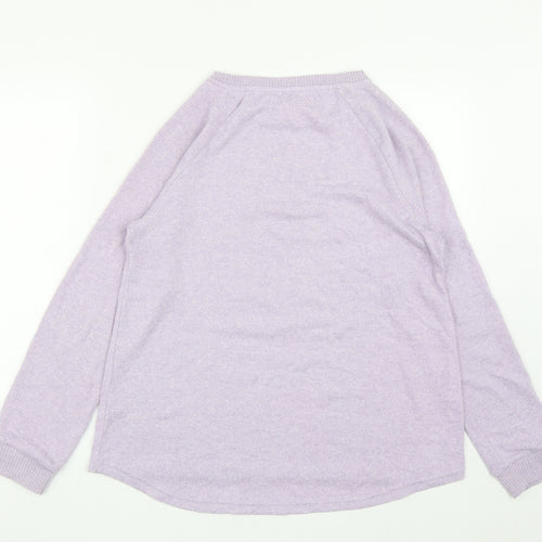 Primark Womens Purple Round Neck  Polyester Pullover Jumper Size S
