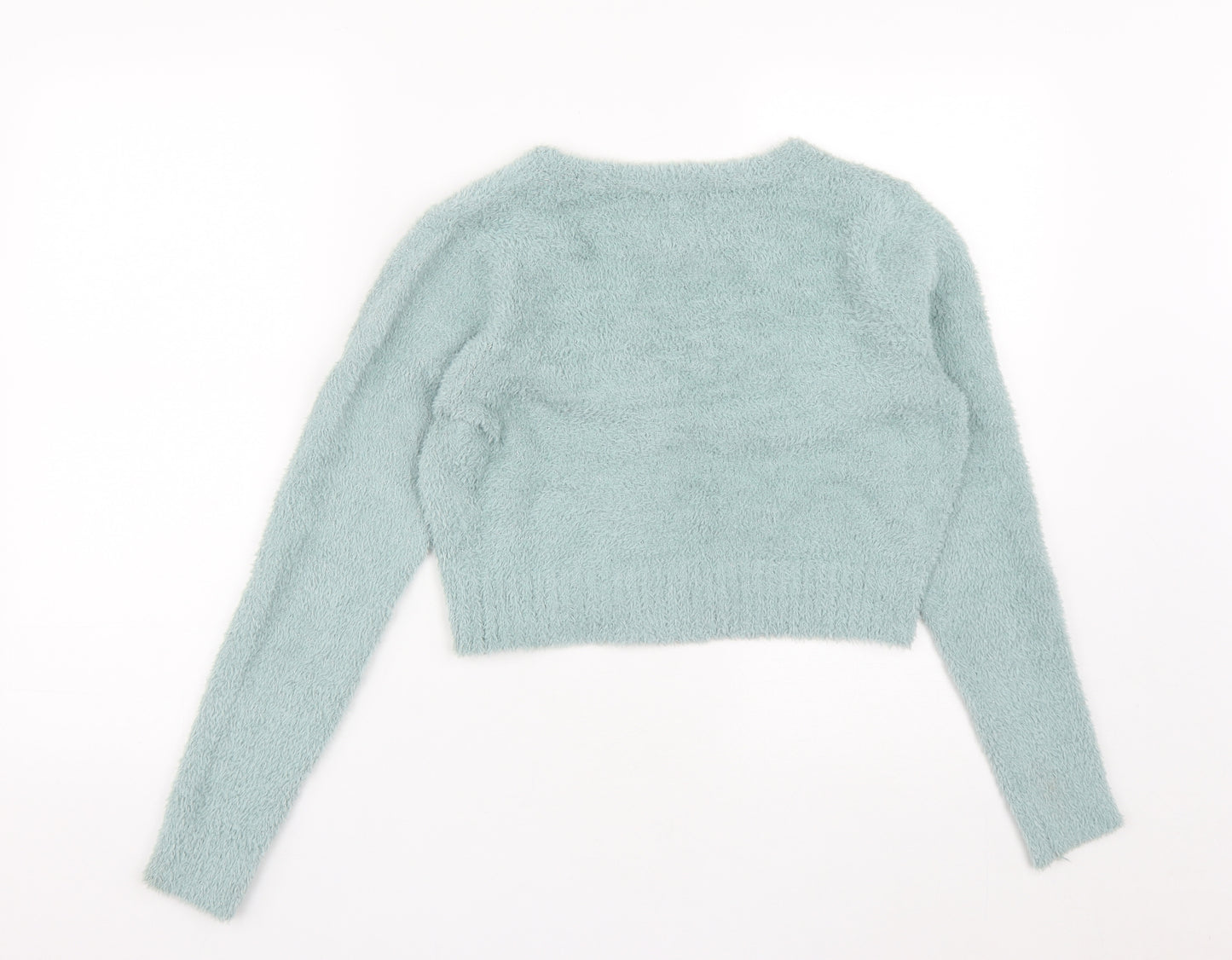 Primark Womens Green V-Neck  Polyester Cardigan Jumper Size XS