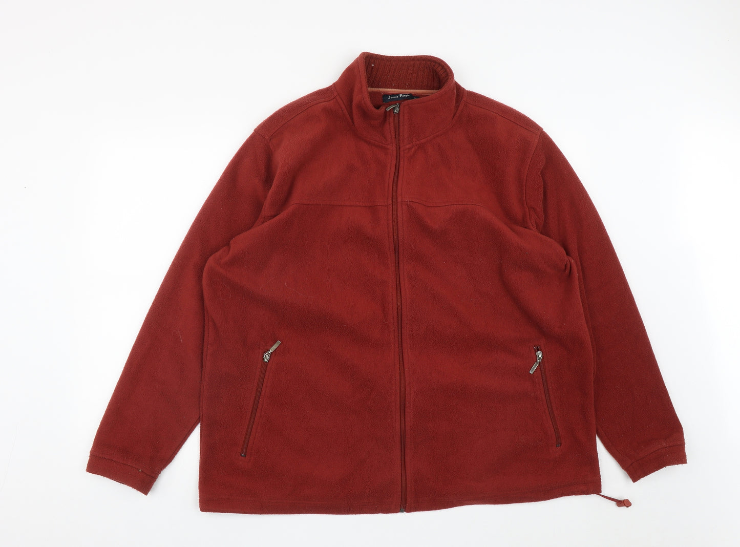 James pringle Mens Red  Polyester Full Zip Sweatshirt Size XL