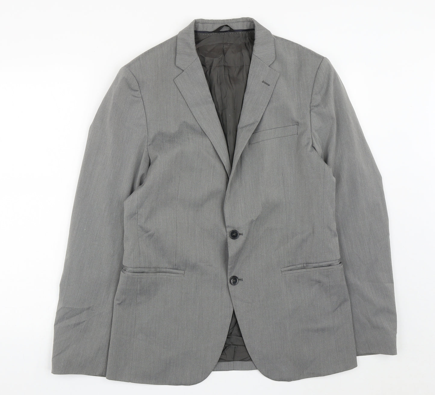 Sisley Mens Grey  Polyester Jacket Suit Jacket Size 38