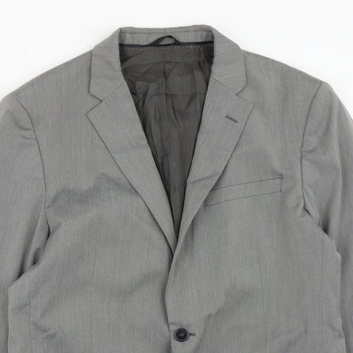 Sisley Mens Grey  Polyester Jacket Suit Jacket Size 38
