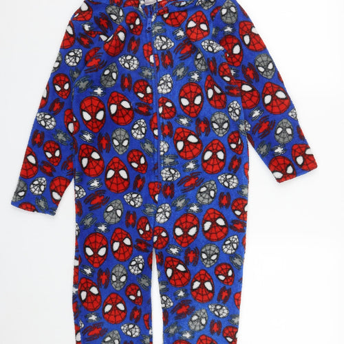 Spiderman Boys Blue Solid Polyester  One Piece Size 8-9 Years  Zip - Spiderman