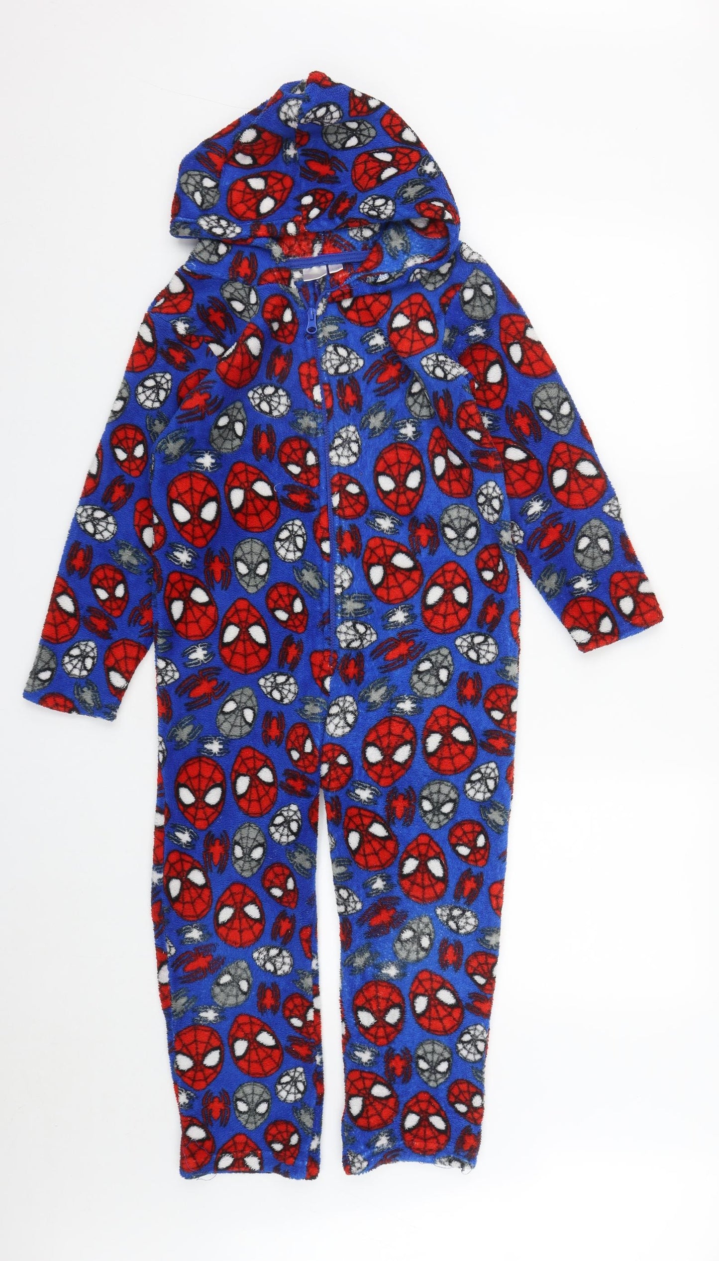 Spiderman Boys Blue Solid Polyester  One Piece Size 8-9 Years  Zip - Spiderman