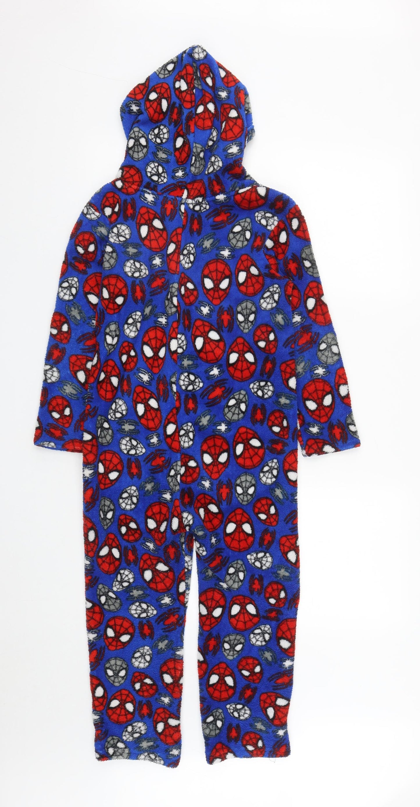 Spiderman Boys Blue Solid Polyester  One Piece Size 8-9 Years  Zip - Spiderman