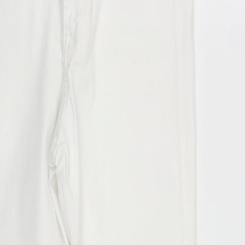H&M Womens White  Cotton Skinny Jeans Size 30 in L27 in Regular Zip