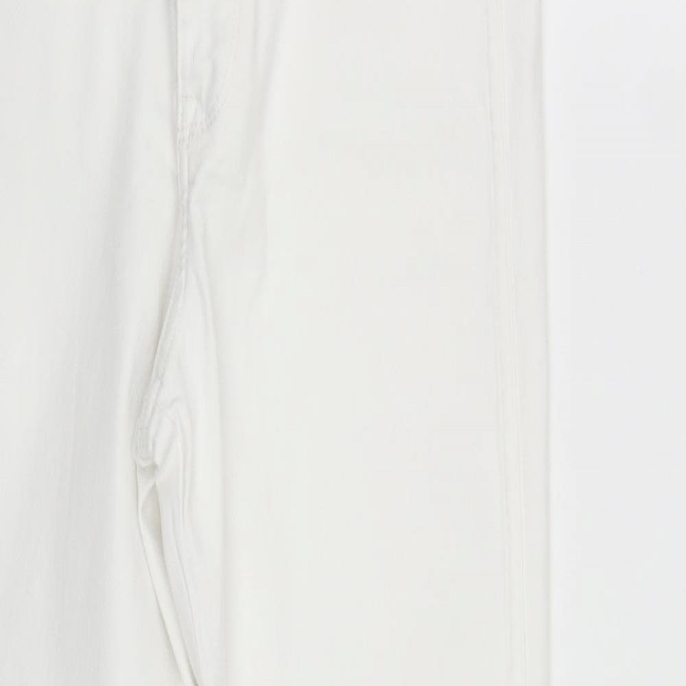 H&M Womens White  Cotton Skinny Jeans Size 30 in L27 in Regular Zip