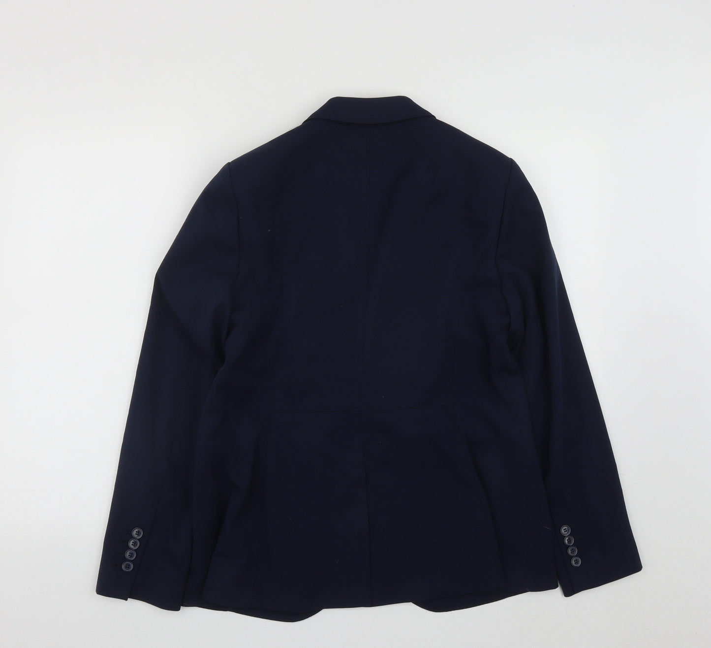 Marks and Spencer Womens Blue  Polyester Jacket Suit Jacket Size 14