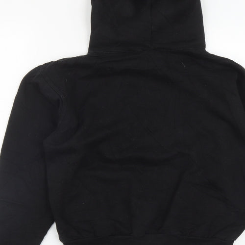 Famona Womens Black  Cotton Pullover Hoodie Size S  Drawstring