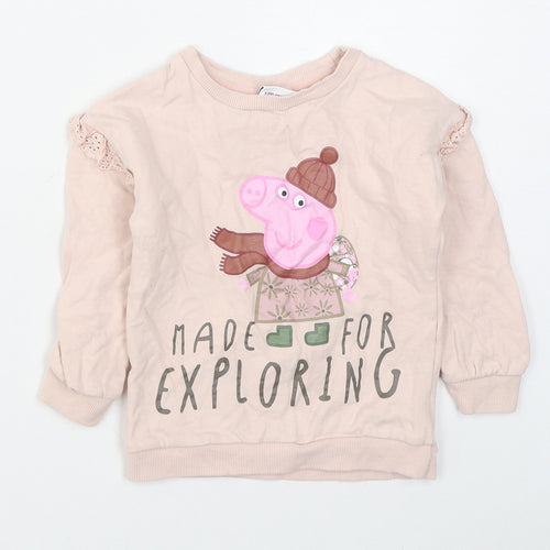 George  Pink  Cotton Pullover Jumper Size 18-24 Months  Pullover - Peppa Pig