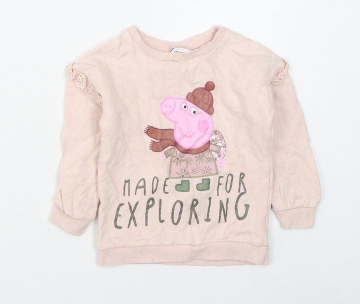 George Pink Cotton Pullover Jumper Size 18-24 Months Pullover - Peppa Pig