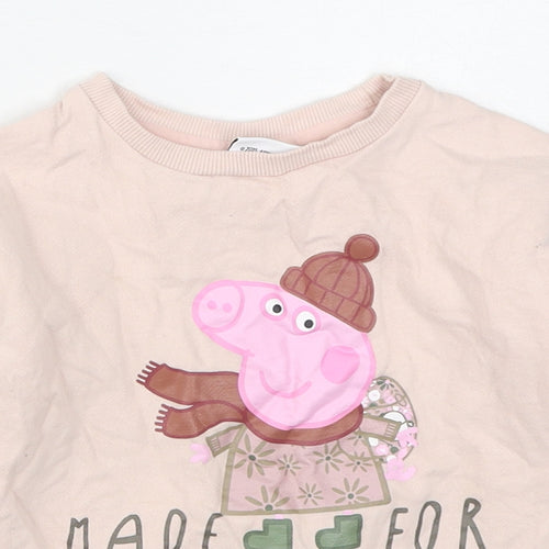 George  Pink  Cotton Pullover Jumper Size 18-24 Months  Pullover - Peppa Pig