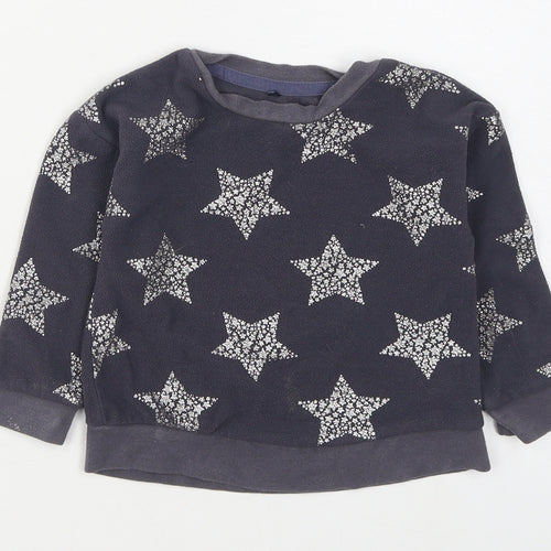 George Girls Grey Geometric Polyester Pullover Jumper Size 18-24 Months  Pullover