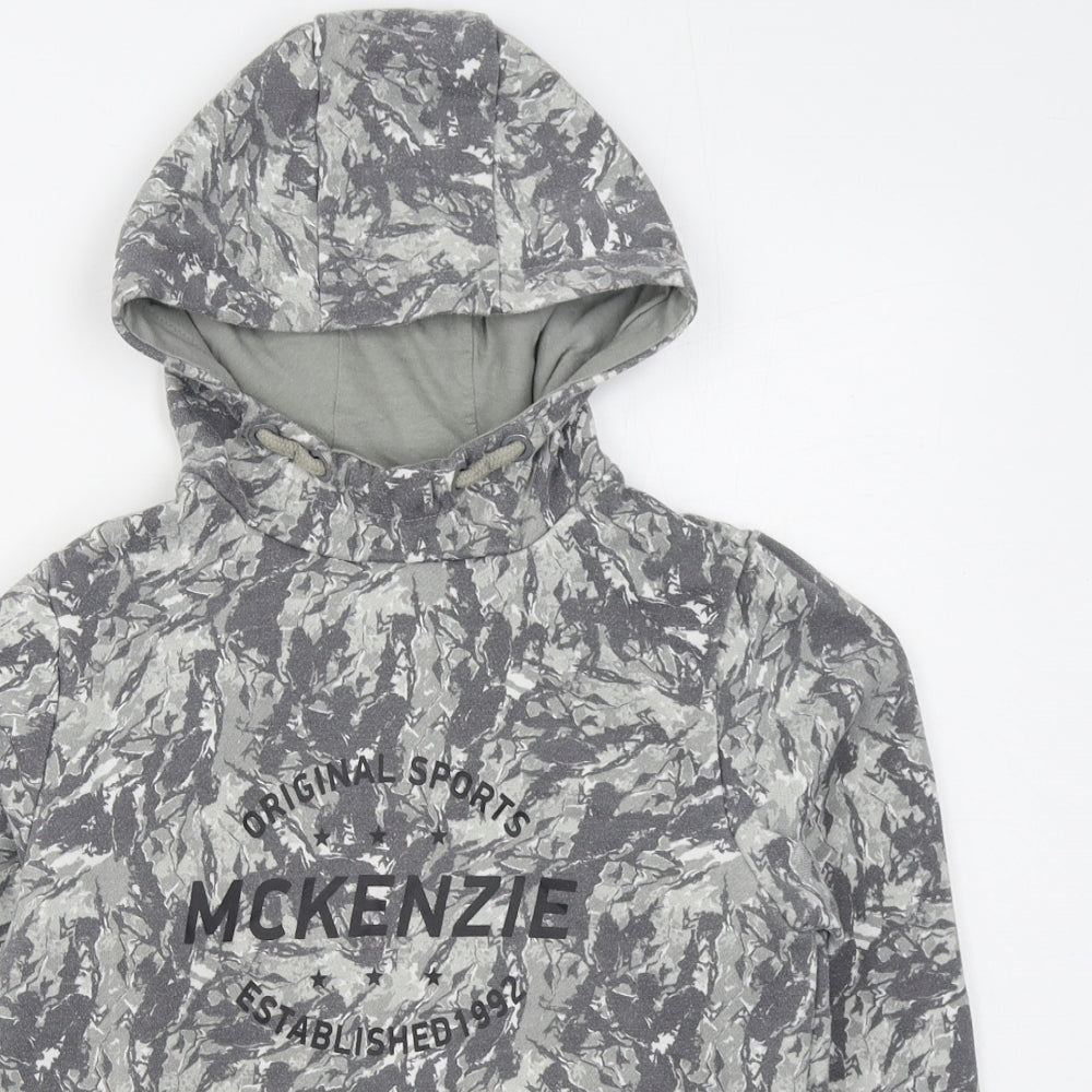 McKenzie Boys Green Camouflage Cotton Pullover Hoodie Size 12-13 Years  Pullover