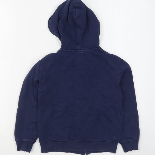 H&M Boys Blue  Cotton Full Zip Hoodie Size 6-7 Years  Zip