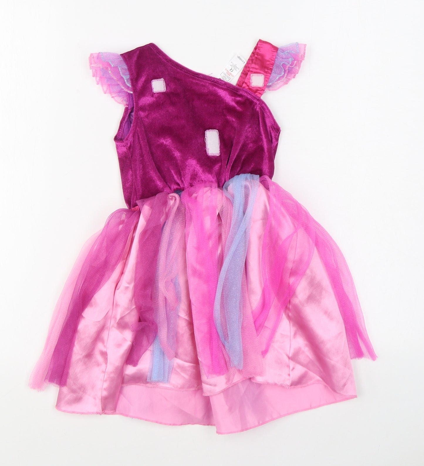 George Girls Pink  Polyester Ball Gown  Size 5-6 Years  V-Neck Pullover
