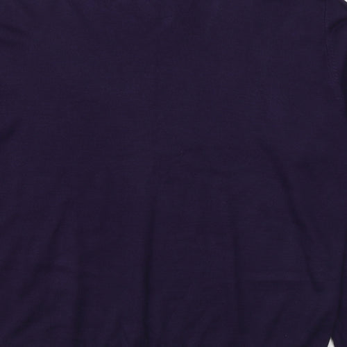 Duffer of St. George Mens Purple V-Neck  Acrylic Pullover Jumper Size XL