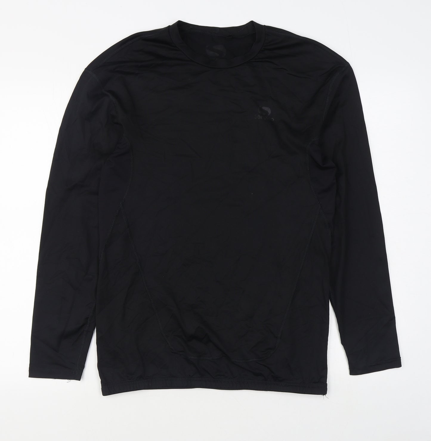 Sondico Mens Black  Polyester Basic T-Shirt Size XL Round Neck Pullover