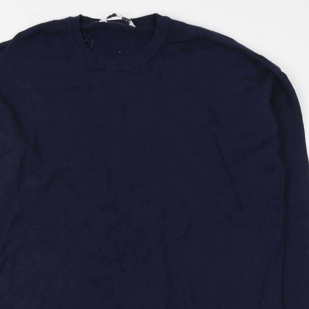 Amara Reya  Womens Blue Round Neck  Viscose Pullover Jumper Size S