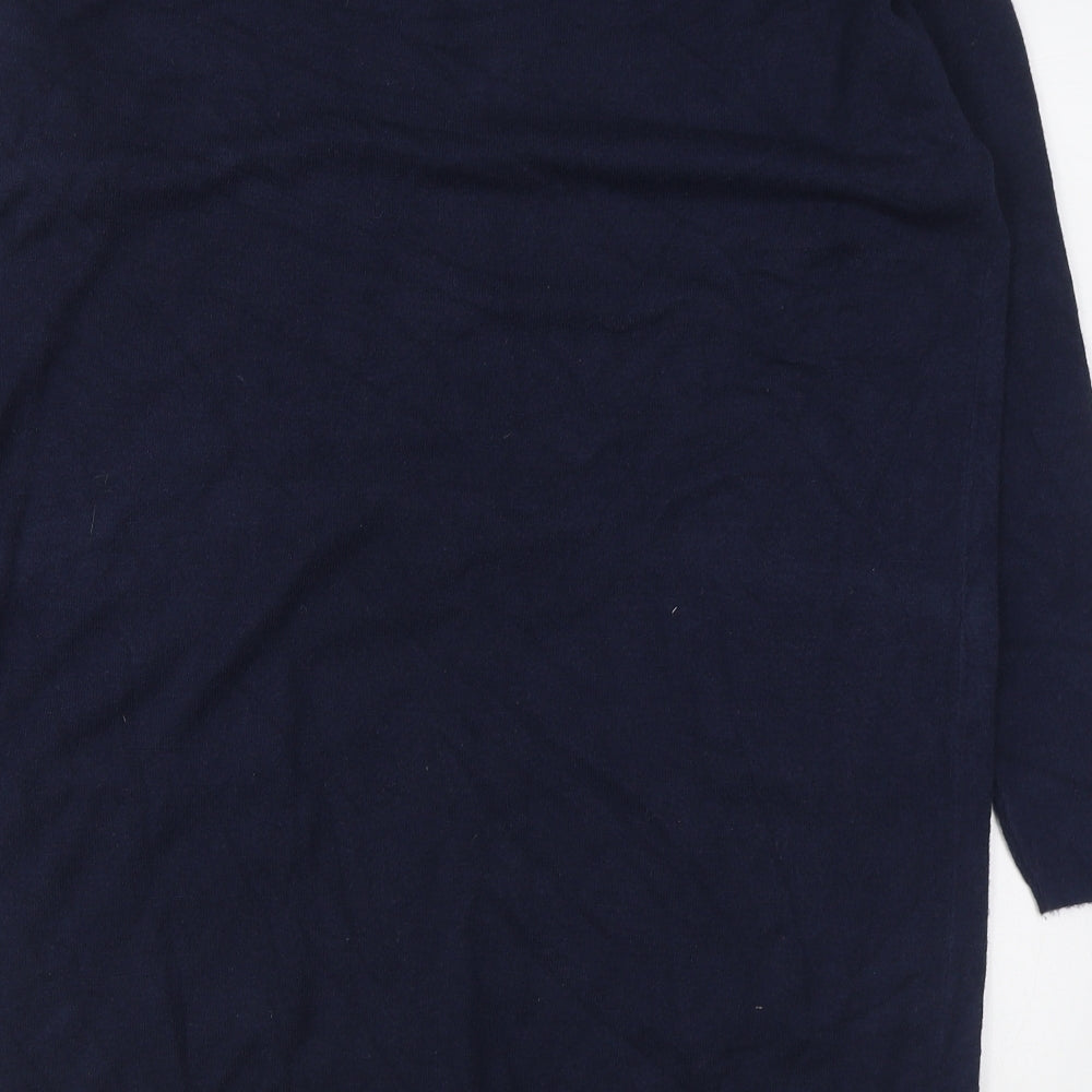 Amara Reya  Womens Blue Round Neck  Viscose Pullover Jumper Size S