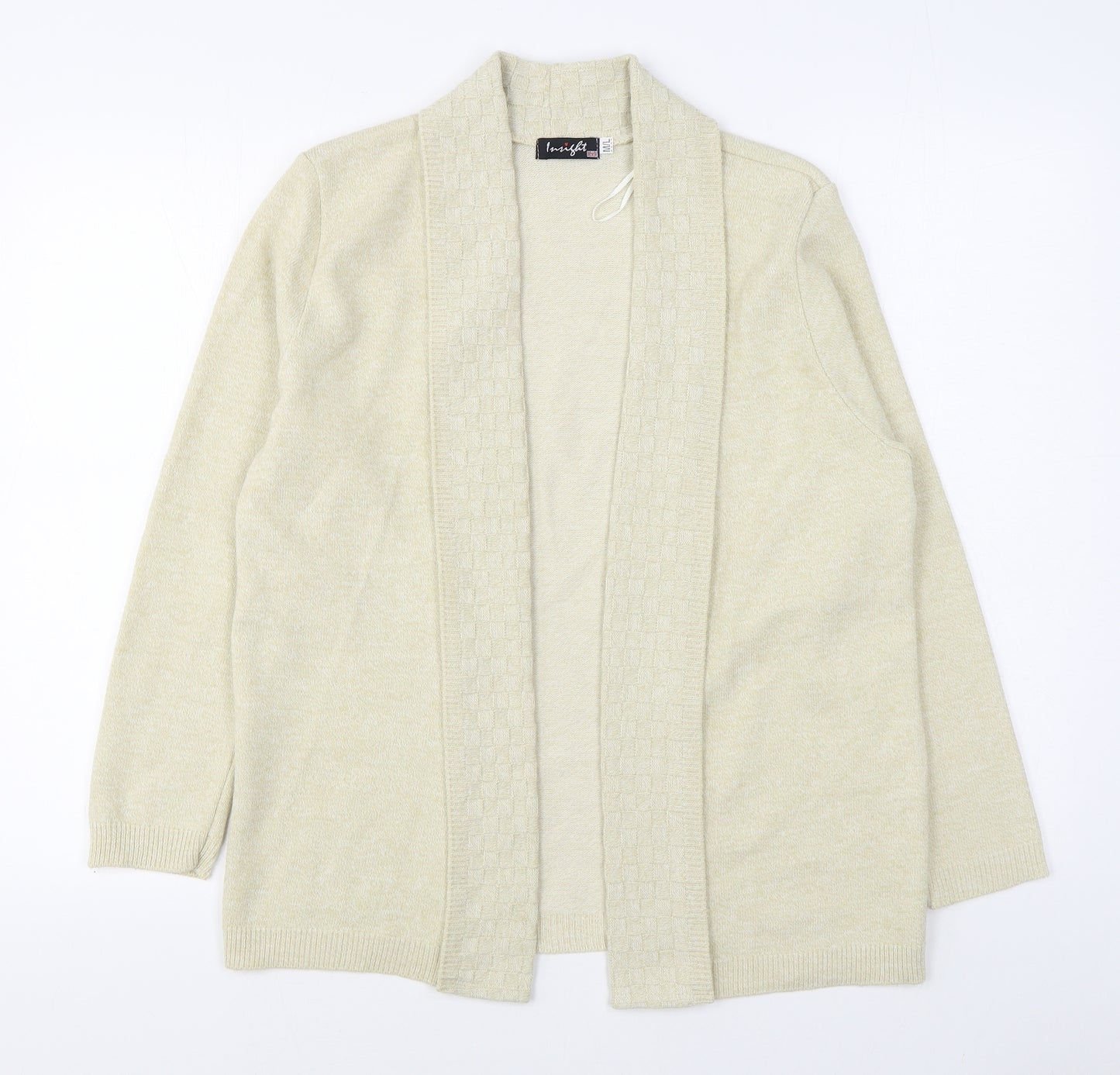 Insight Womens Beige V-Neck  Acrylic Cardigan Jumper Size M
