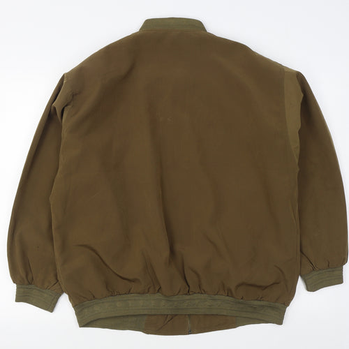 Lady Mei Mens Green   Bomber Jacket Jacket Size S  Zip