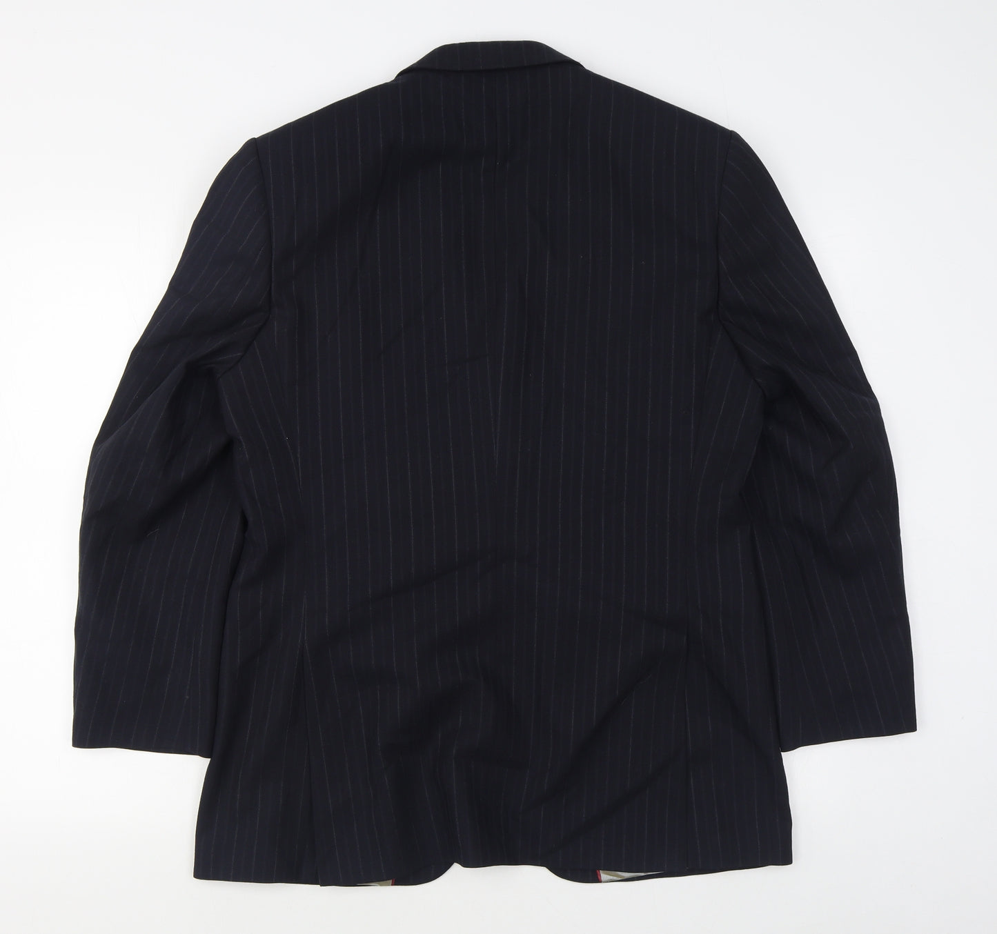 City Survival Mens Blue Striped Viscose Jacket Suit Jacket Size 38