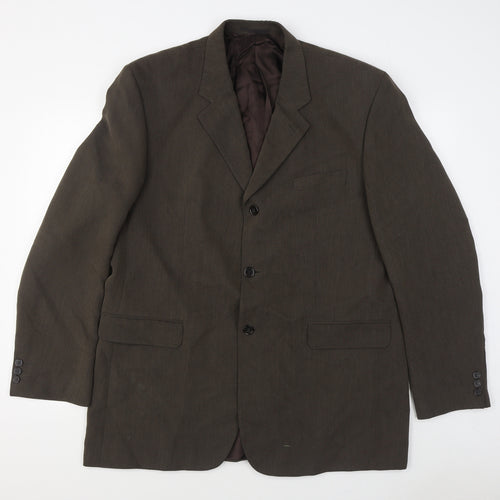 Jonathan Adams Mens Brown  Polyester Jacket Suit Jacket Size 44