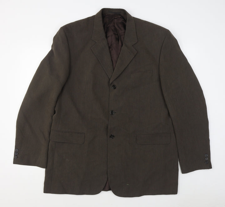 Jonathan Adams Mens Brown  Polyester Jacket Suit Jacket Size 44