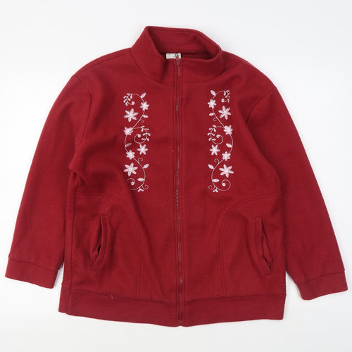 Anne De Lancay Womens Red   Jacket  Size M  Zip