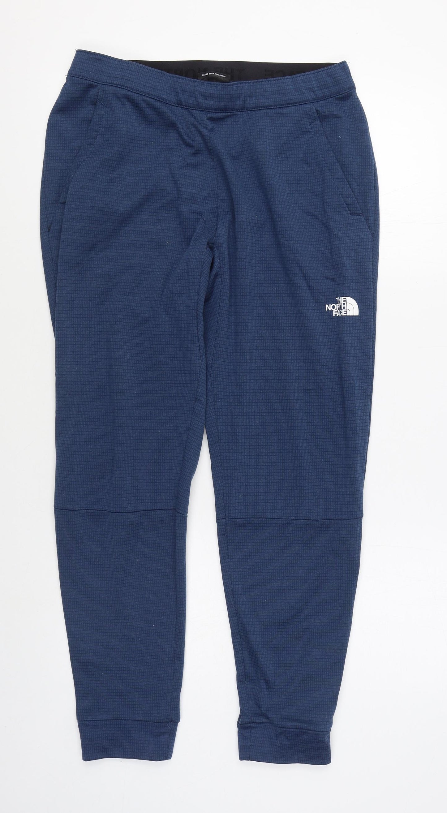 The North Face Mens Blue  Polyester Jogger Trousers Size M L29 in Regular Tie