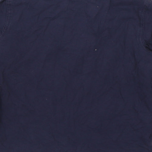 Mothercare Boys Blue  Cotton Basic T-Shirt Size 2-3 Years Round Neck Pullover