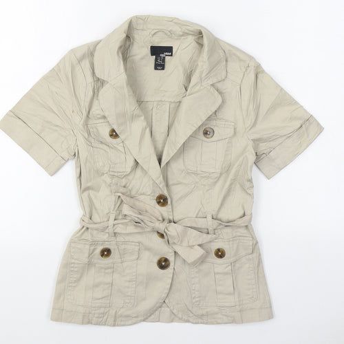 H&M Womens Beige   Jacket  Size 8  Button
